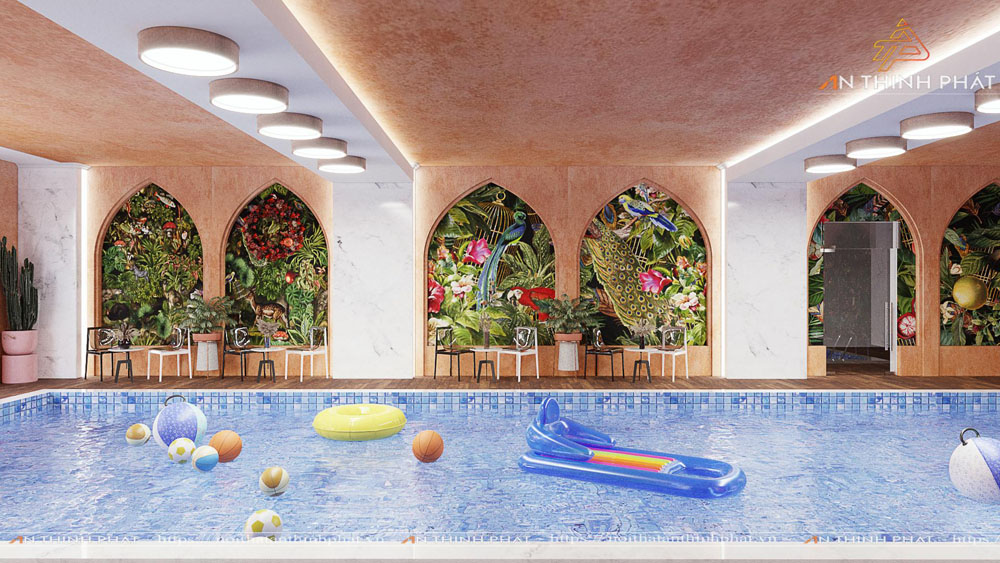 Thiết kế & thi công Coffee and Pool tại Buôn Mê Thuột