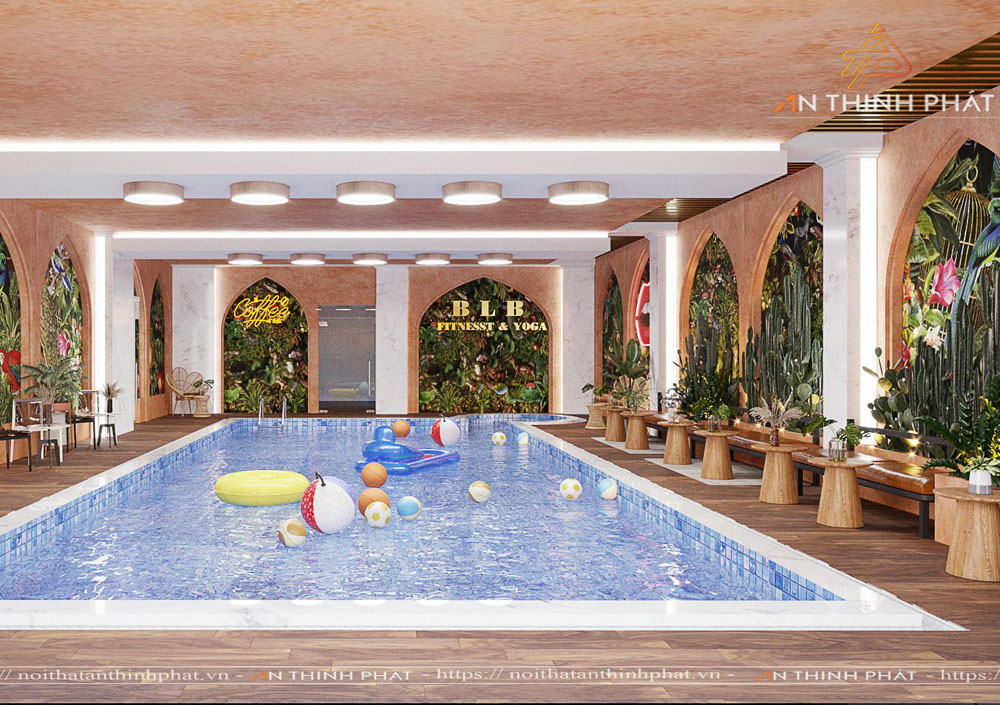 Thiết kế & thi công Coffee and Pool tại Buôn Mê Thuột