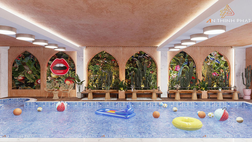 Thiết kế & thi công Coffee and Pool tại Buôn Mê Thuột