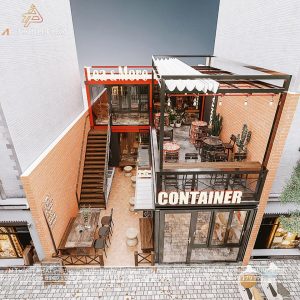 thiết kế thi công cafe container, thiết kế và t.hi công quán cafe, thiết kế quán cafe