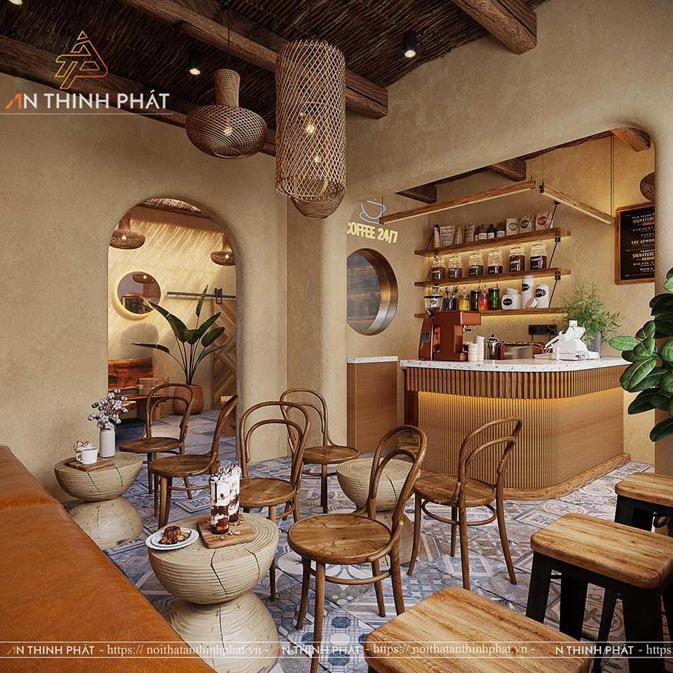 Thiết kế quán cafe theo phong cách Vintage sang trọng