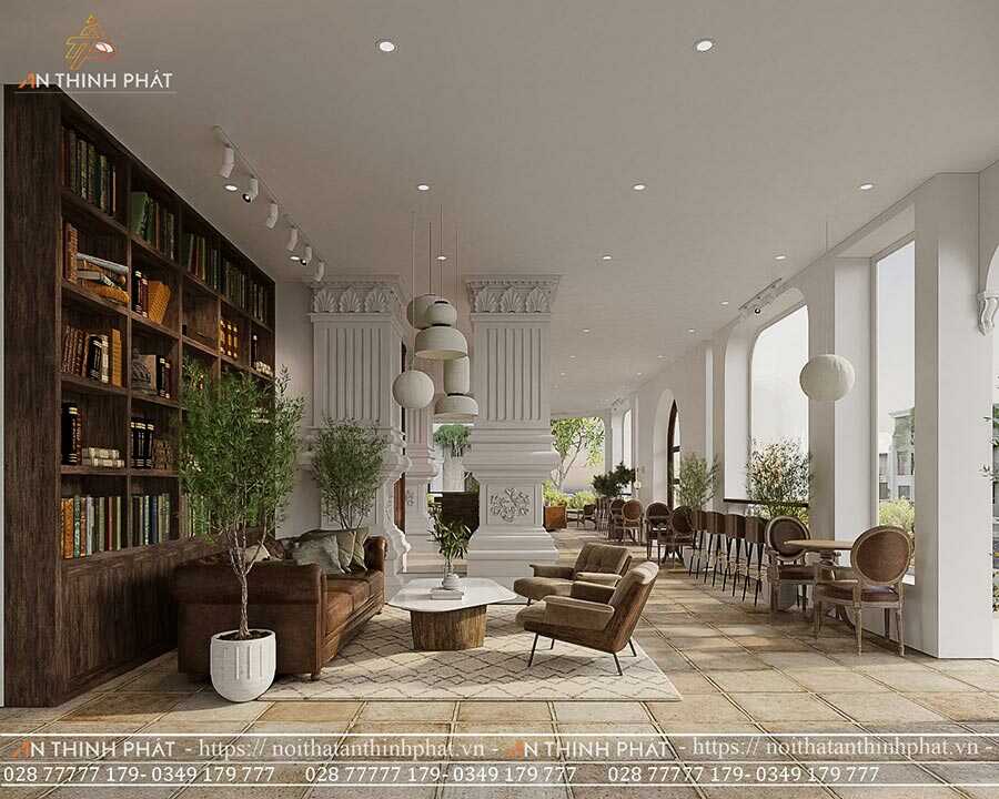 C'est Coffee - 420m² - Phong cách Địa Trung Hải