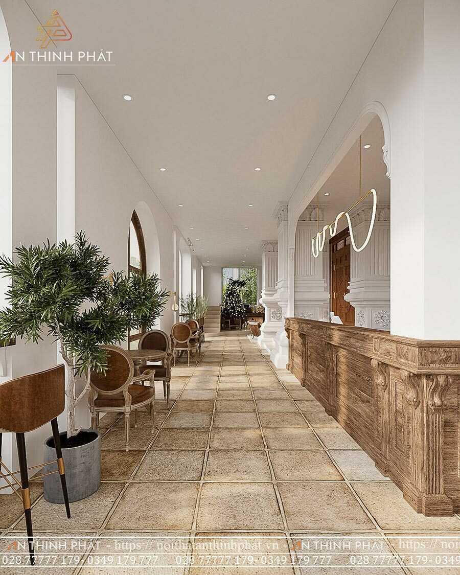 C'est Coffee - 420m² - Phong cách Địa Trung Hải