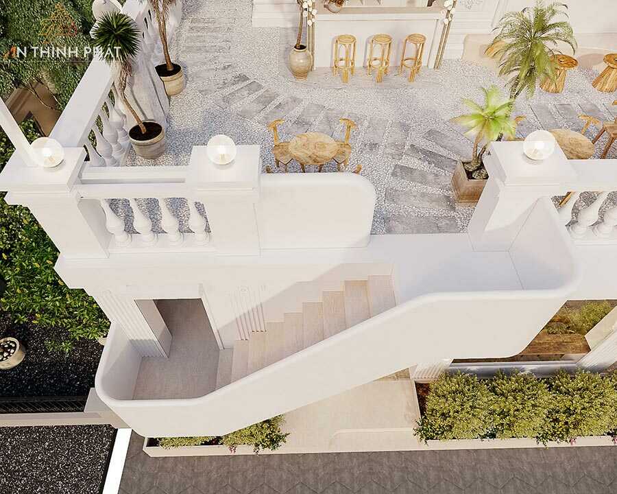 C'est Coffee - 420m² - Phong cách Địa Trung Hải