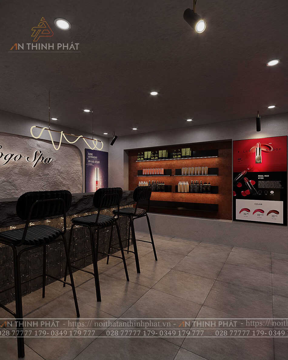 Brick Nail shop - 150m² - Phong cách Nail Bar