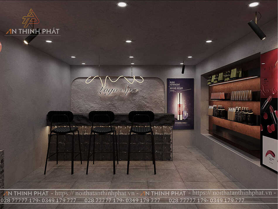 Brick Nail shop - 150m² - Phong cách Nail Bar