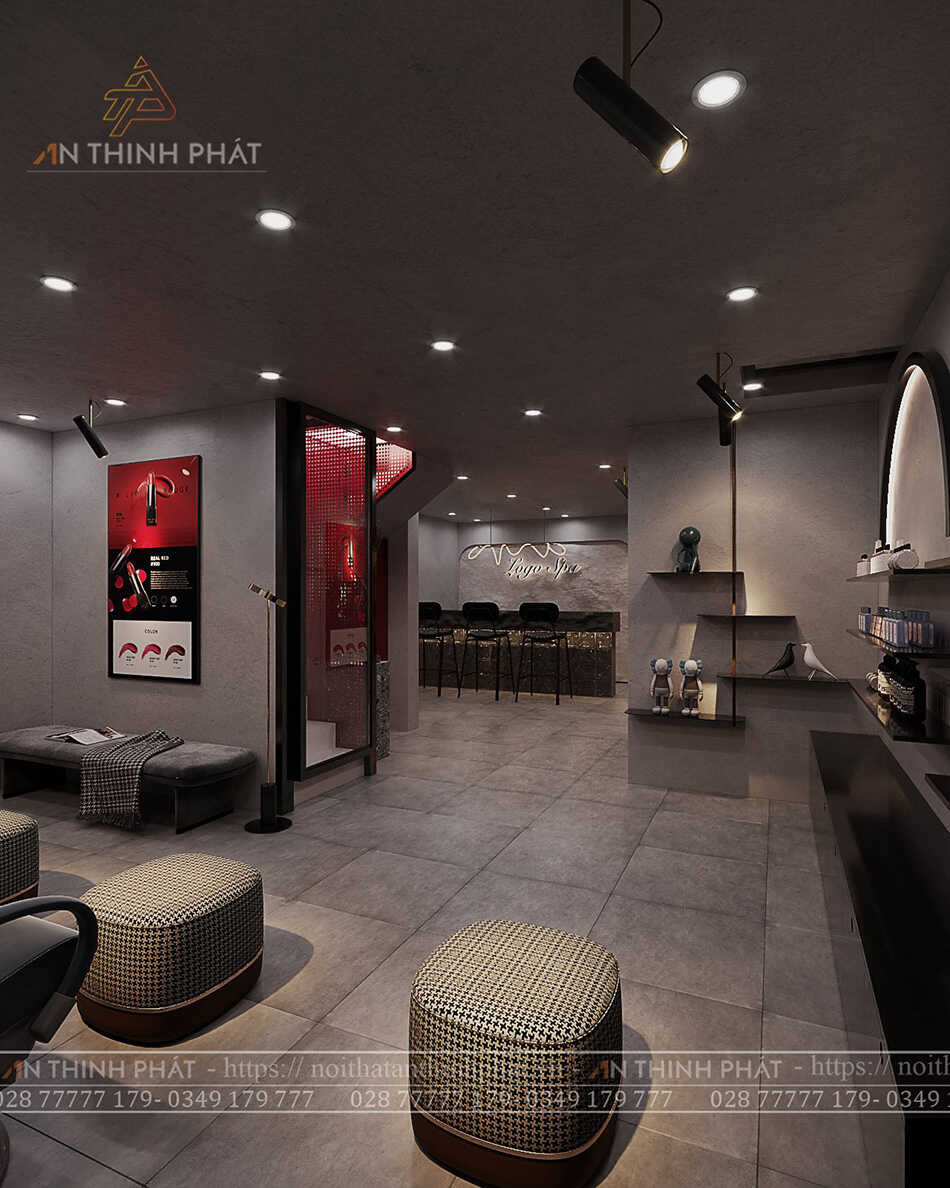 Brick Nail shop - 150m² - Phong cách Nail Bar