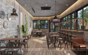 thiết kế coffee shop theo yêu cầu