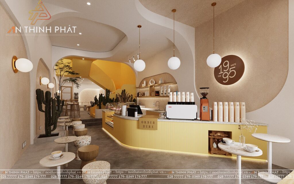 The 1995 kafe, thiết kế quán kafe, thiết kế và thi công quán trọn gói, thiết kế phong cách Hàn Quốc