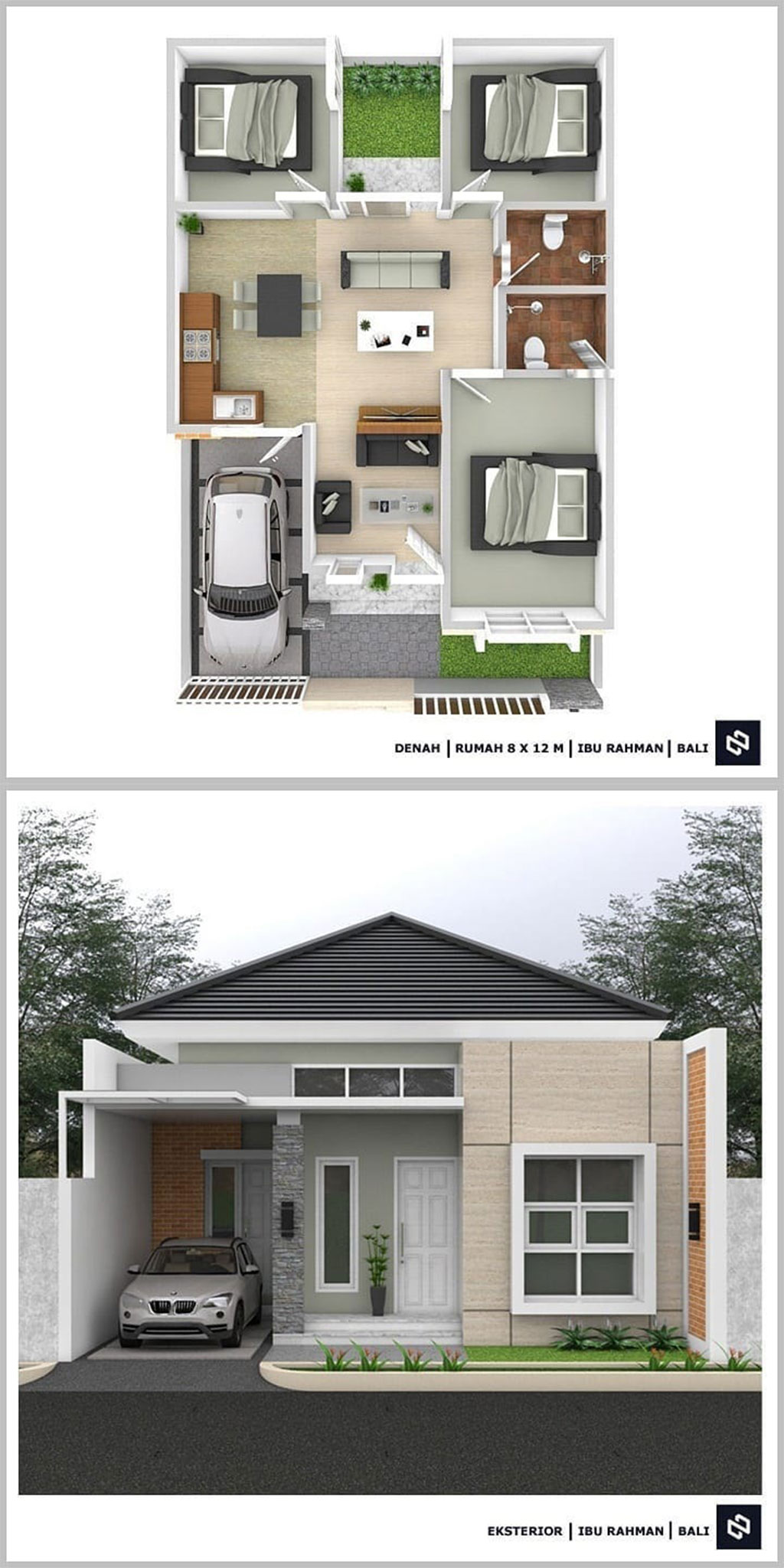 +55 Mẫu Nhà Cấp 4 Gác Lửng Bình Dương, Thi Công Giá Tốt, Trọn Gói 9 3 phòng ngủ, 2 nhà vệ sinh, 1 Phòng khách, 1 nhà bếp, 1 chổ để xe hơi
