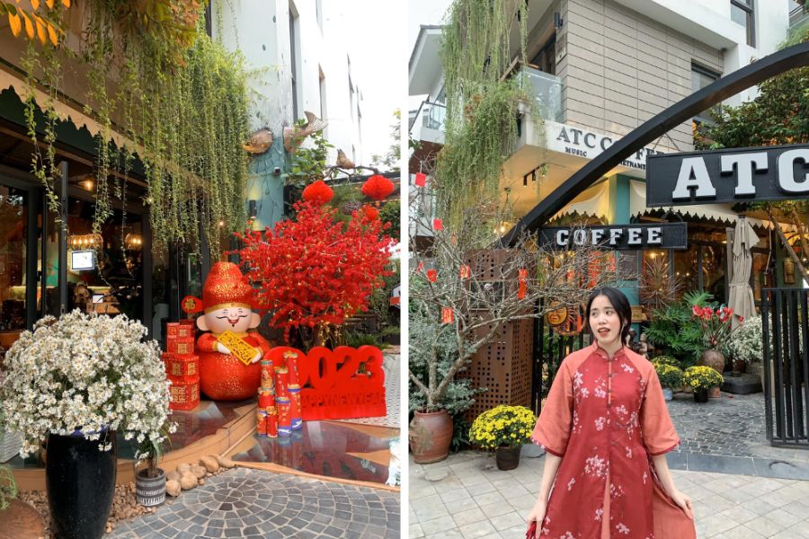 20+ Mẫu Trang Trí Tết Quán Cafe 2026 – Đẹp, Sáng Tạo, Dễ Thi Công 10 Trang trí Tết Quán cafe