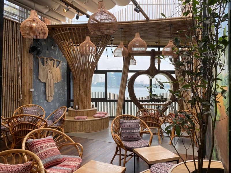 17 Mẫu thiết kế, trang trí quán cafe làm bằng tre sáng tạo và ấn tượng 5 thiết kế quán cafe bằng tre