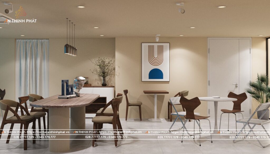 Tiệm Trà Tháng 5 6 Decor không gian theo phong cách hiện đại, tối giản
