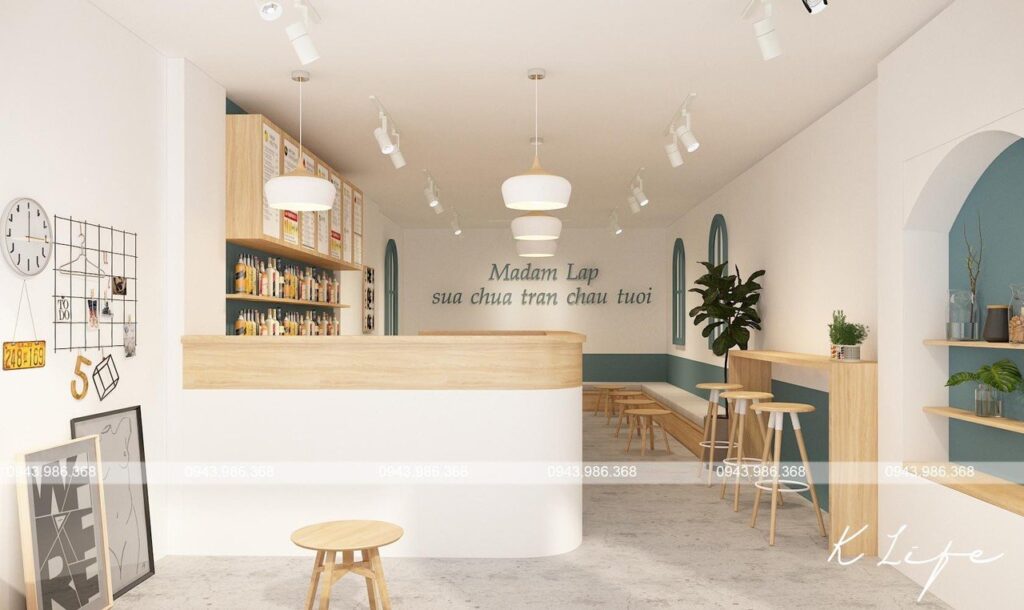 Thiết kế quầy cafe theo phong cách Hàn Quốc