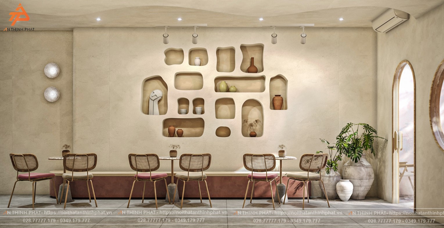 Em Xinh Coffee - 148 m² - Phong Cách Địa Trung Hải 16 Em Xinh Coffe thiết kế bởi Kiến trúc Nội thất An Thịnh Phát