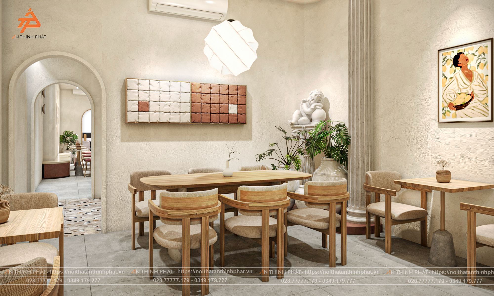 Em Xinh Coffee - 148 m² - Phong Cách Địa Trung Hải 17 Em Xinh Coffe thiết kế bởi Kiến trúc Nội thất An Thịnh Phát