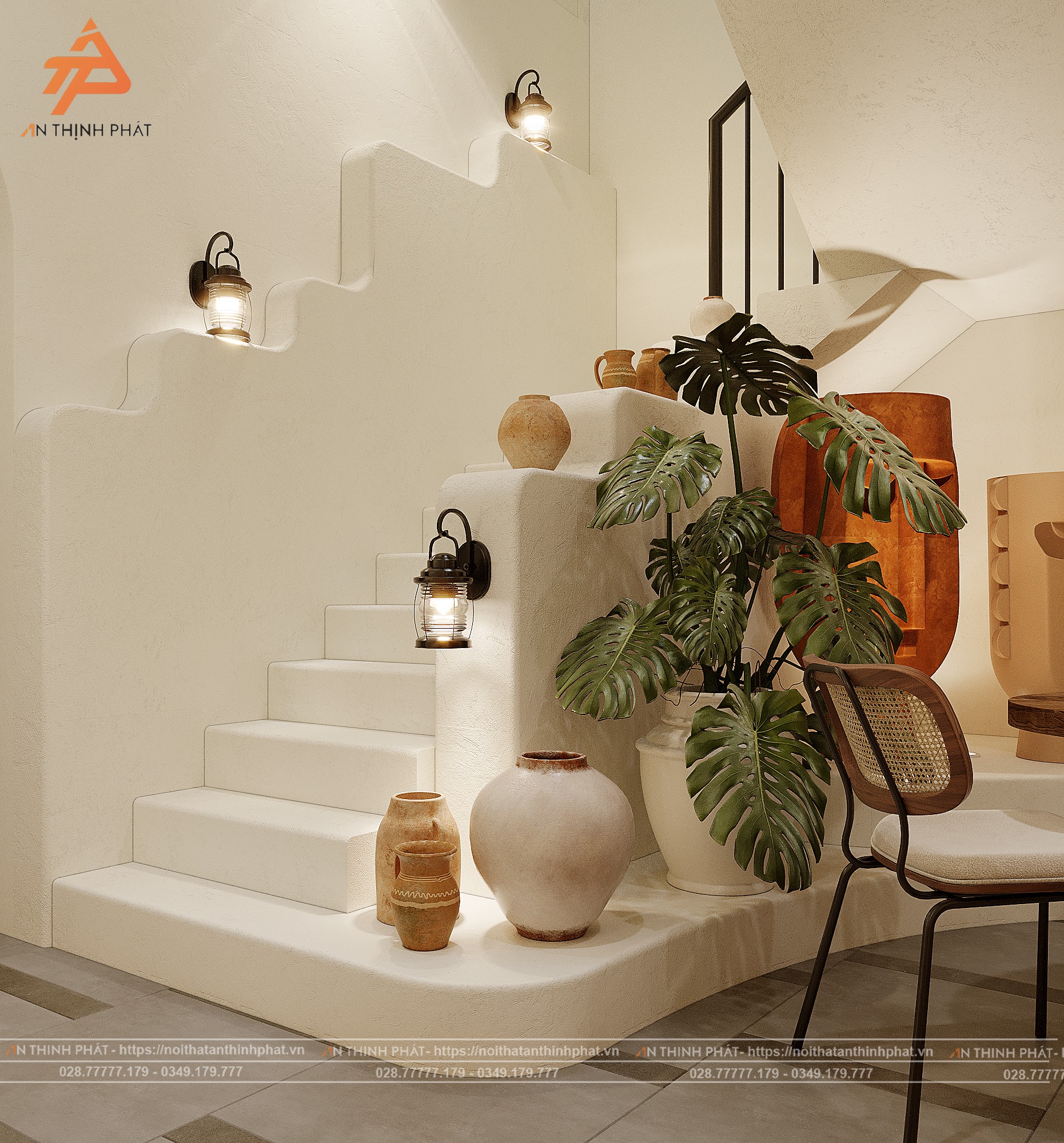 Em Xinh Coffee - 148 m² - Phong Cách Địa Trung Hải 13 Em Xinh Coffe thiết kế bởi Kiến trúc Nội thất An Thịnh Phát