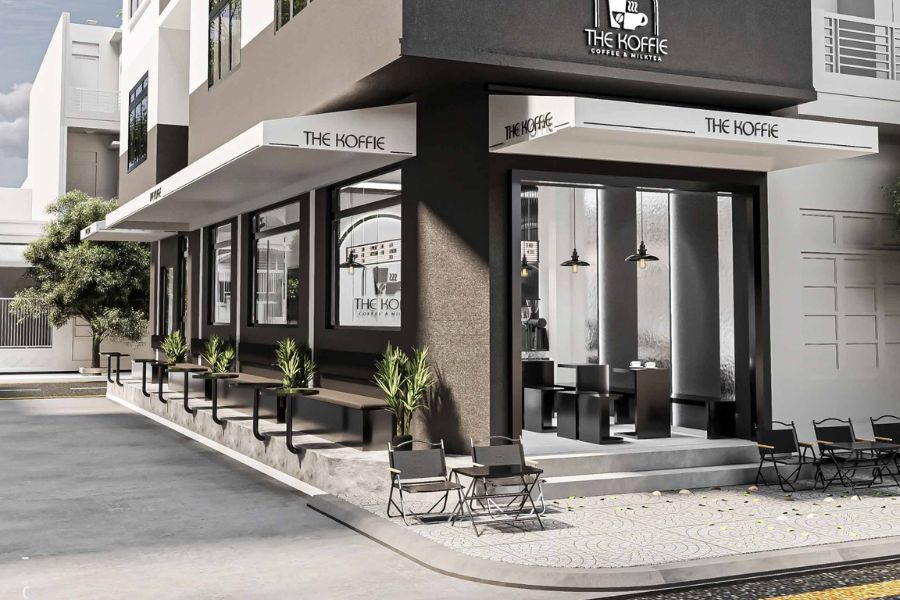 15 Mẫu Thiết Kế Quán Cafe Vỉa Hè Đẹp Đơn Giản, Cực Bắt Mắt 5 Thiết kế quán cafe vỉa hè