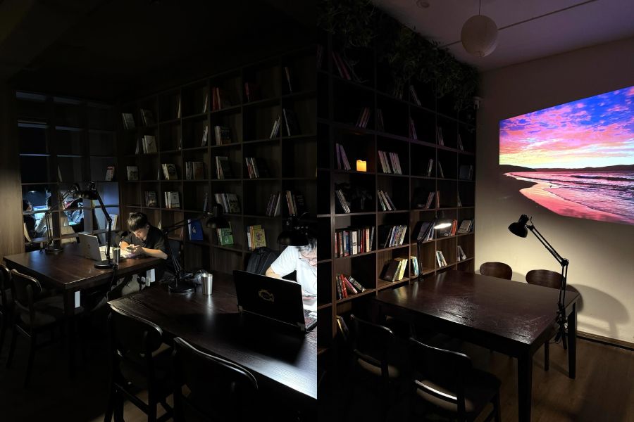Thiết kế quán cafe sách 