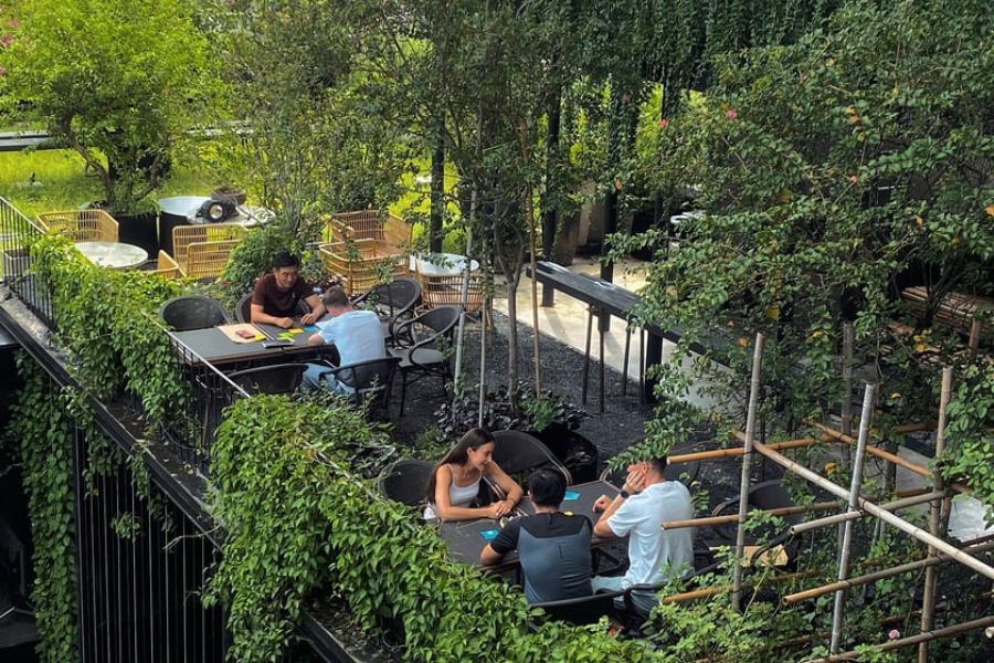 7 Cách trang trí cây xanh đẹp, làm mát cho quán cafe đẹp và thu hút tài lộc, may mắn 1 trang trí cây xanh cho quán cafe