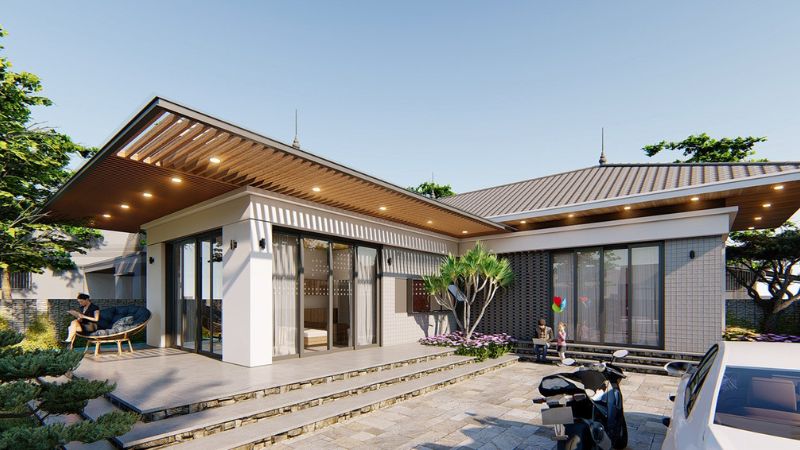 30+ Mẫu nhà chữ L cấp 4 hiện đại, đơn giản và tối ưu chi phí hiệu quả 28 mẫu nhà cấp 4 chữ L đẹp