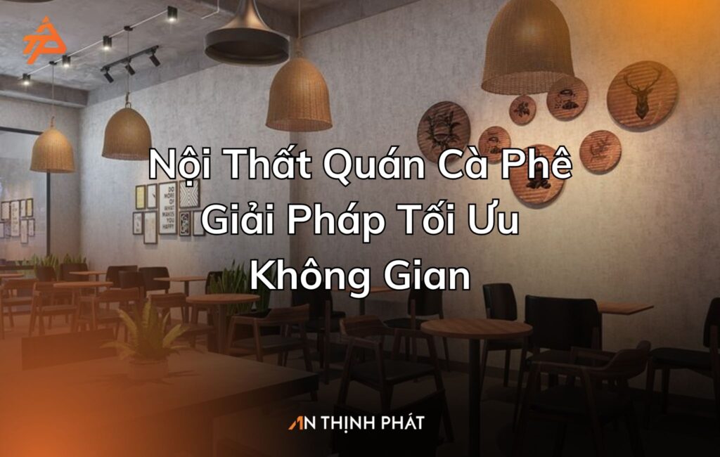 3 Cách Chọn Nội Thất Quán Cà Phê – Giải Pháp Tối Ưu Không Gian 1 Không gian nội thất quán cà phê hiện đại với bố trí tối ưu ánh sáng và trang trí ấm cúng, thiết kế bởi An Thịnh Phát.