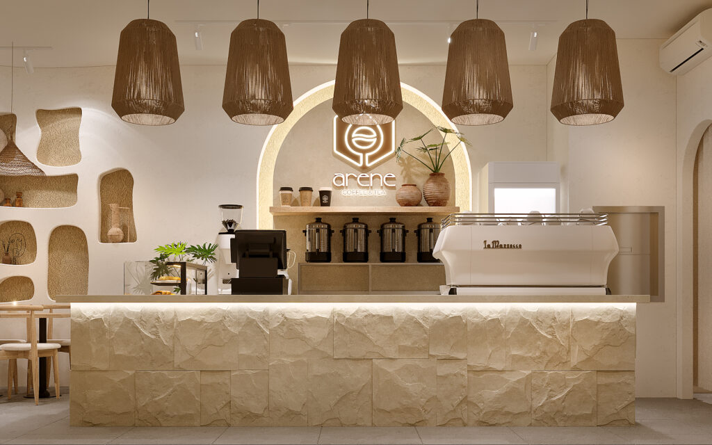 Arene Coffee & Tea - 150 m² - Phong Cách Địa Trung Hải & Hiện Đại 7 Arene Coffee & Tea