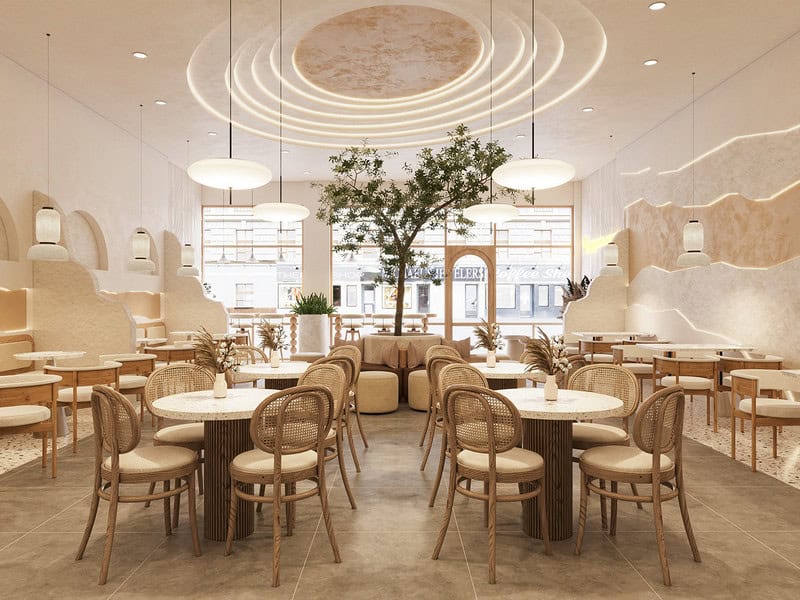 Tổng Hợp Ý Tưởng Phối Màu Quán Cà Phê Độc Đáo, Trendy 2025 4 ý tưởng thiết kế quán cà phê