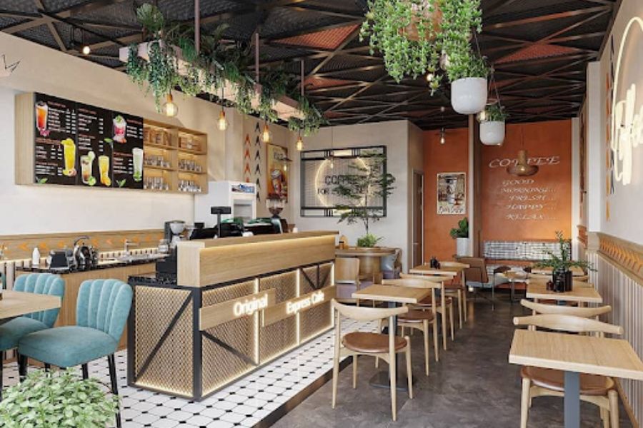 Ý Tưởng Thiết Kế Quán Cà Phê Coworking Đẹp, Tiện Nghi, Tiết Kiệm 2025 8 Hình ảnh thiết kế quán cà phê Coworking