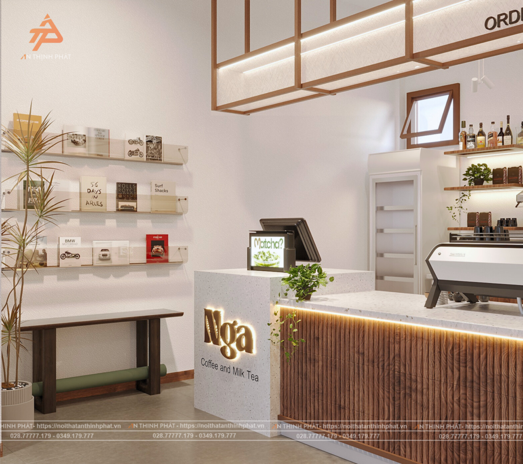 Nga Coffee - 100 m² - Phong cách Hiện đại, Cổ Điển, Tối Giản, Nhật Bản, Hàn Quốc 4 Nga Coffee