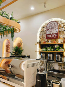 Góc hình ảnh thực tế quầy bar em xinh coffee