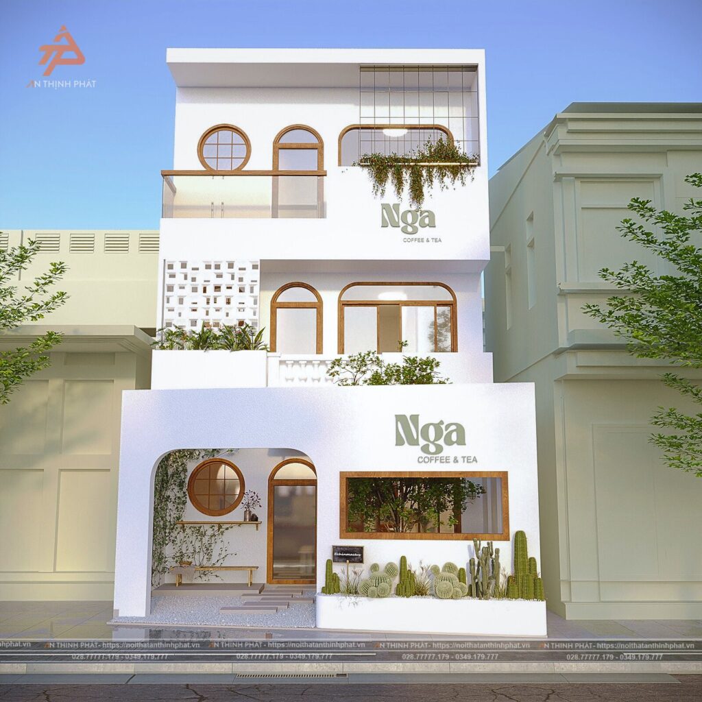 Nga Coffee - 100 m² - Phong cách Hiện đại, Cổ Điển, Tối Giản, Nhật Bản, Hàn Quốc 1 Nga Coffee