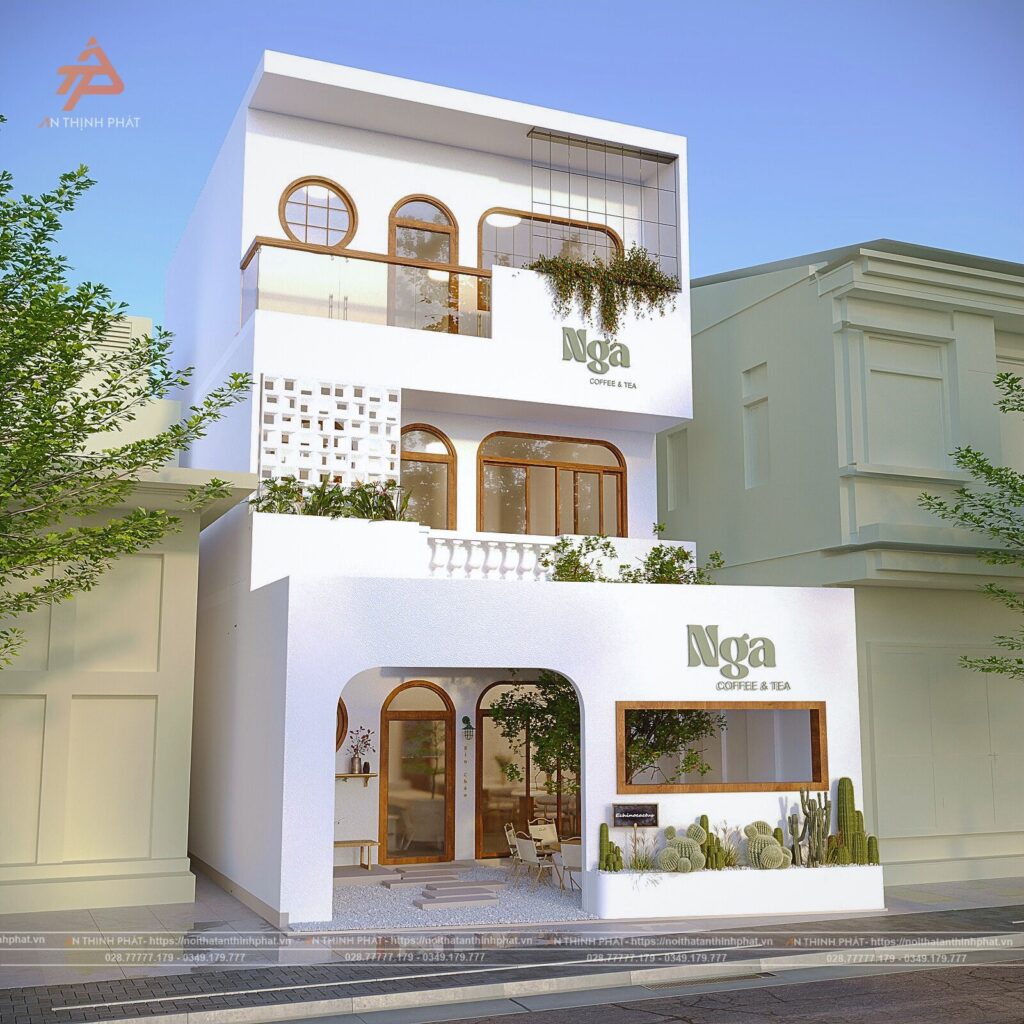 Nga Coffee - 100 m² - Phong cách Hiện đại, Cổ Điển, Tối Giản, Nhật Bản, Hàn Quốc 2 Nga Coffee