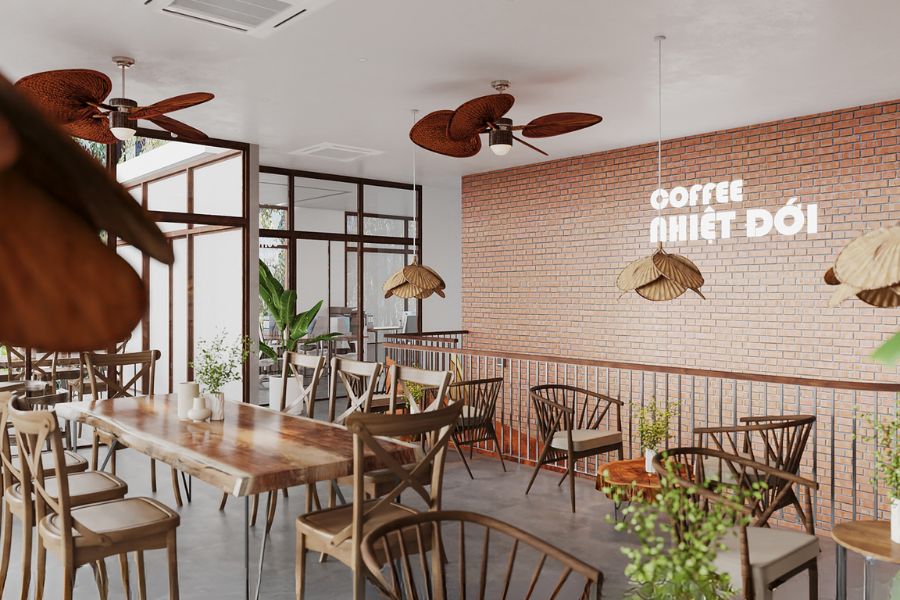Thiết Kế Cafe Phong Cách Nhiệt Đới Ý Tưởng Độc Đáo Và Sang Trọng 2026 2 Thiết Kế Cafe Phong Cách Nhiệt Đới