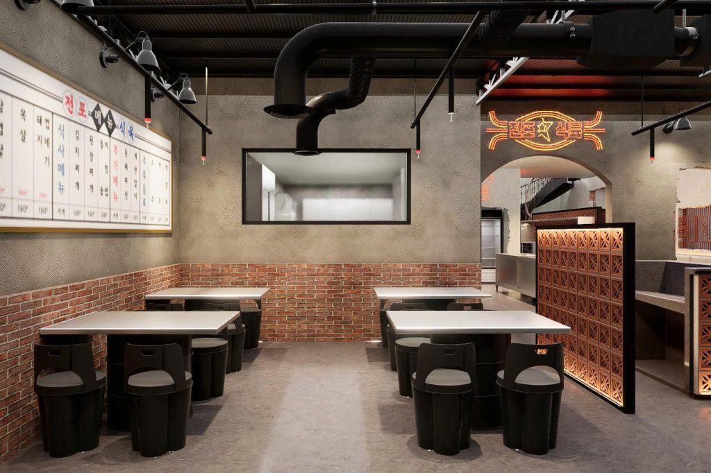 Nhà Hàng Jeonpo Meat Shop BBQ - 282 m² - Phong Cách Hàn Quốc 2 Nhà Hàng Jeonpo Meat Shop BBQ