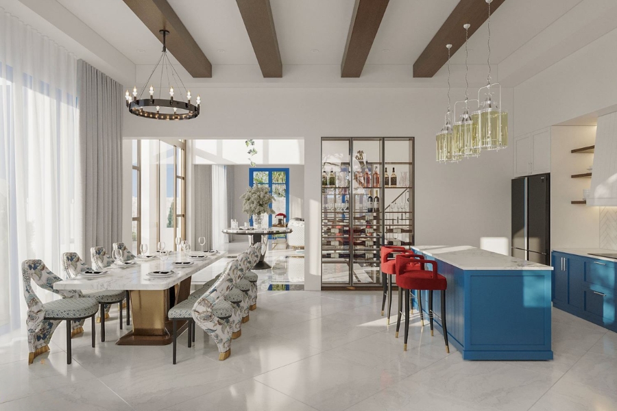 20+ Thiết Kế Nhà Hàng Phong Cách Địa Trung Hải Ý Tưởng, Màu Sắc & Mẫu Đẹp 9 Thiết kế nhà hàng phong cách Địa Trung Hải