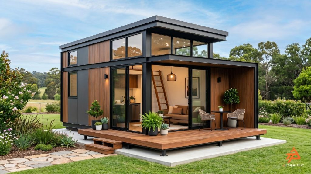 10+ Mẫu nhà lắp ghép giá 200 triệu đẹp, hiện đại 2026 1 Nhà lắp ghép giá 200 triệu phong cách hiện đại - Nội thất An Thịnh Phát