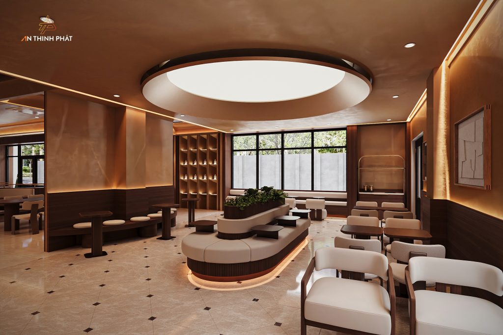 HEY TEA - 650 m² - Phong Cách Hiện Đại Tối Giản Sang Trọng 6 Không gian quán cafe cao cấp