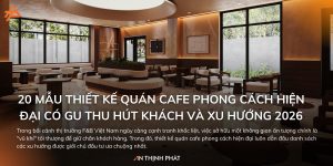 Thiết kế quán cafe phong cách hiện đại