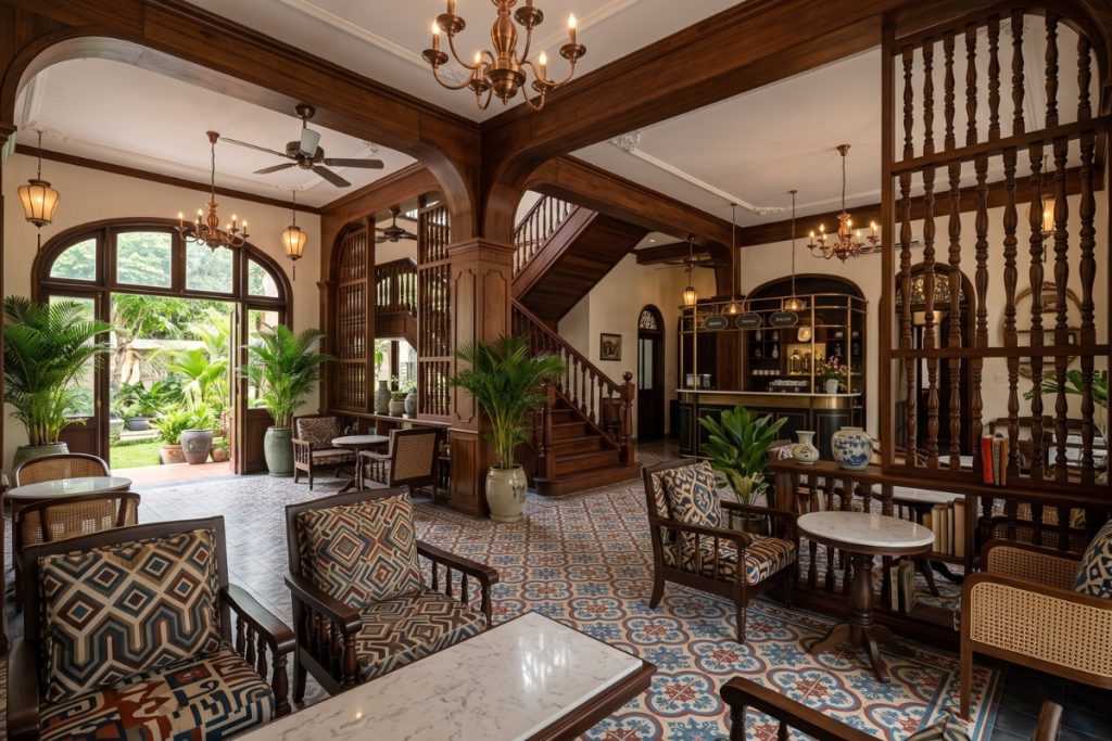 Thiết kế quán cafe từ biệt thự cũ 