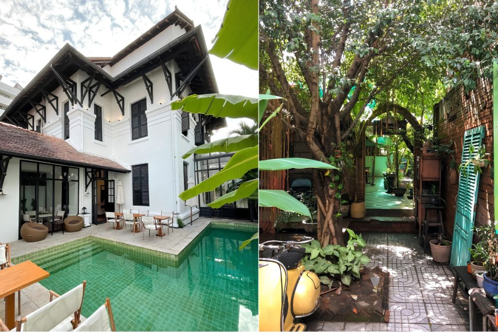 Thiết kế quán cafe từ biệt thự cũ 