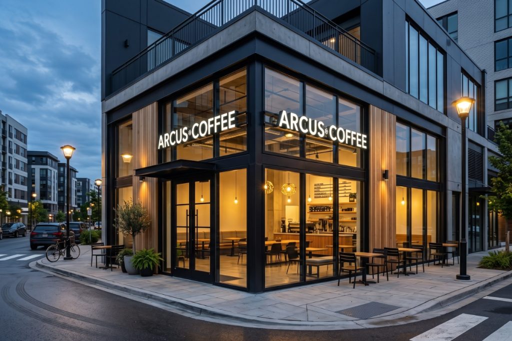 Bí Quyết Thiết Kế Quán Cafe Lô Góc: Tận Dụng "Vị Trí Vàng" Hút Khách 2026 3 Thiết kế quán cafe lô góc