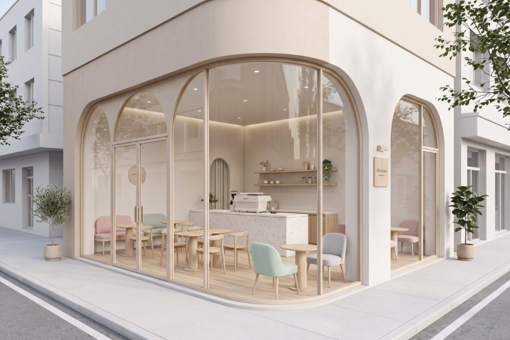 Bí Quyết Thiết Kế Quán Cafe Lô Góc: Tận Dụng "Vị Trí Vàng" Hút Khách 2026 5 Thiết kế quán cafe lô góc