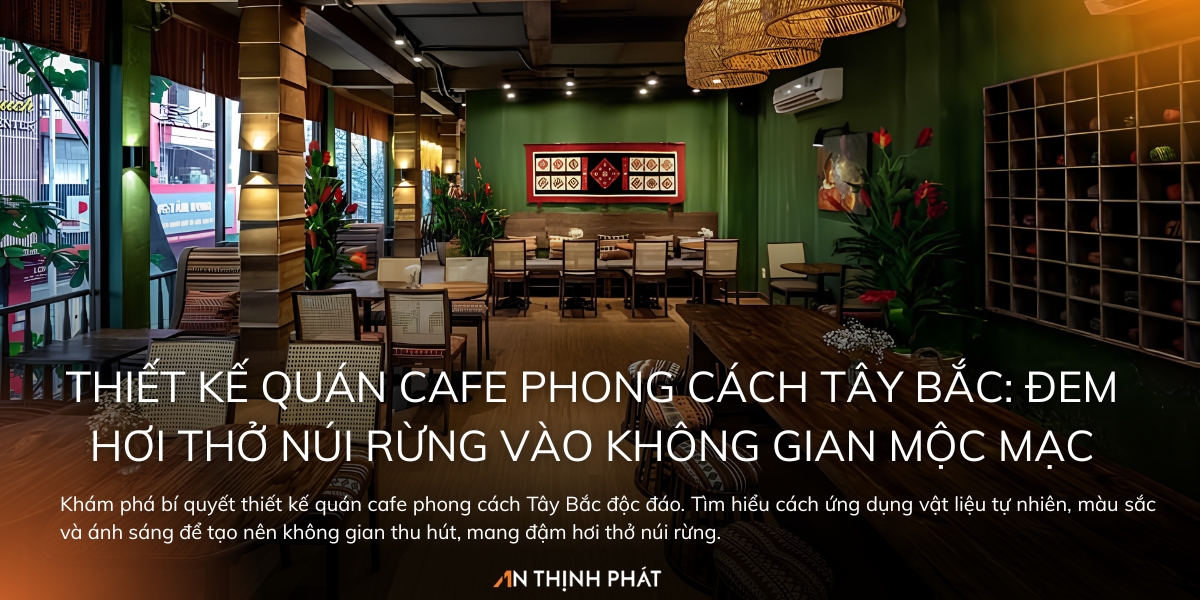 Thiết kế quán cafe phong cách Tây Bắc