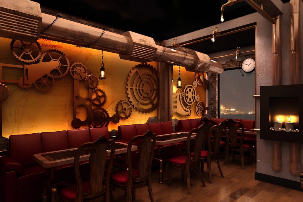 Giải Mã Phong Cách Steampunk Trong Thiết Kế: Xu Hướng Quán Cafe Độc Bản 4 Phong cách Steampunk trong thiết kế