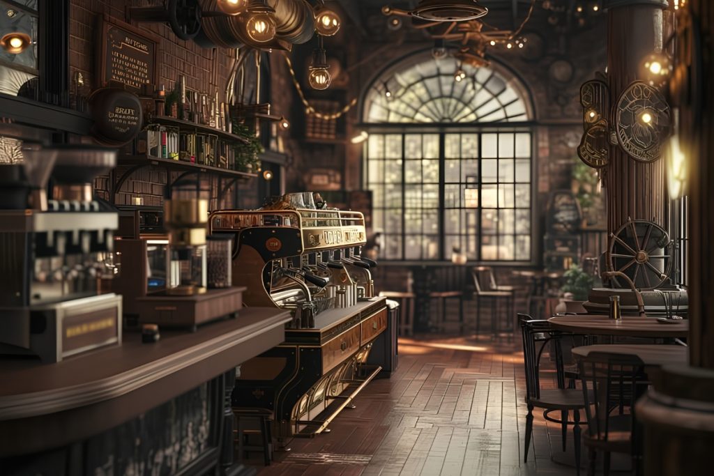 Giải Mã Phong Cách Steampunk Trong Thiết Kế: Xu Hướng Quán Cafe Độc Bản 6 Phong cách Steampunk trong thiết kế