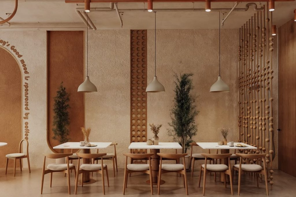 Bí Quyết Ứng Dụng Vật Liệu Cao Cấp Trong Thiết Kế Quán Cafe Sang Trọng 2 Vật liệu cao cấp