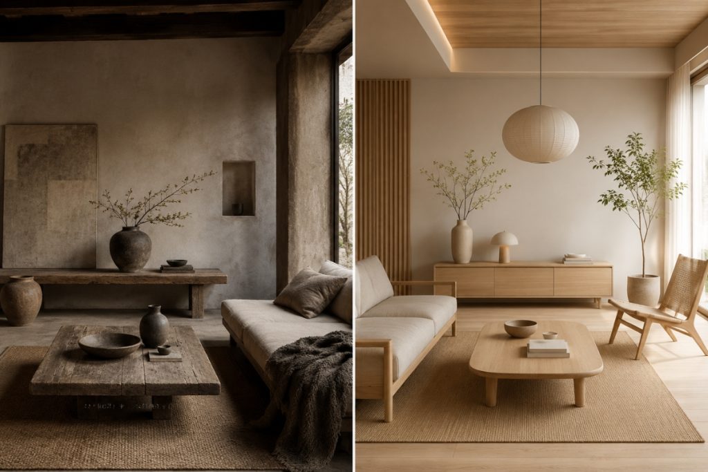 phân biệt wabi sabi và Japandi