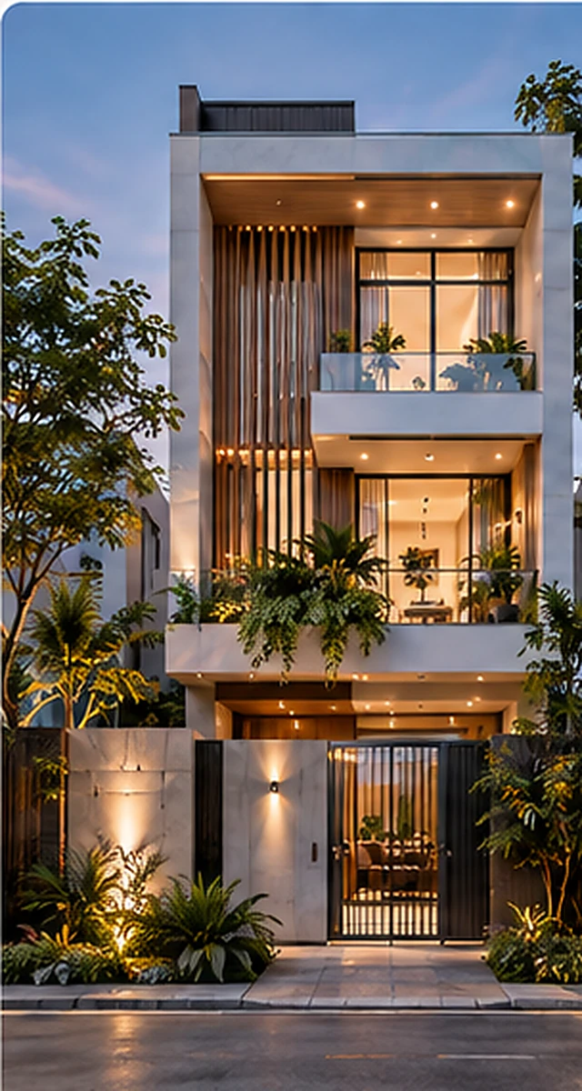 Nhà phố hiện đại minh họa gói thiết kế