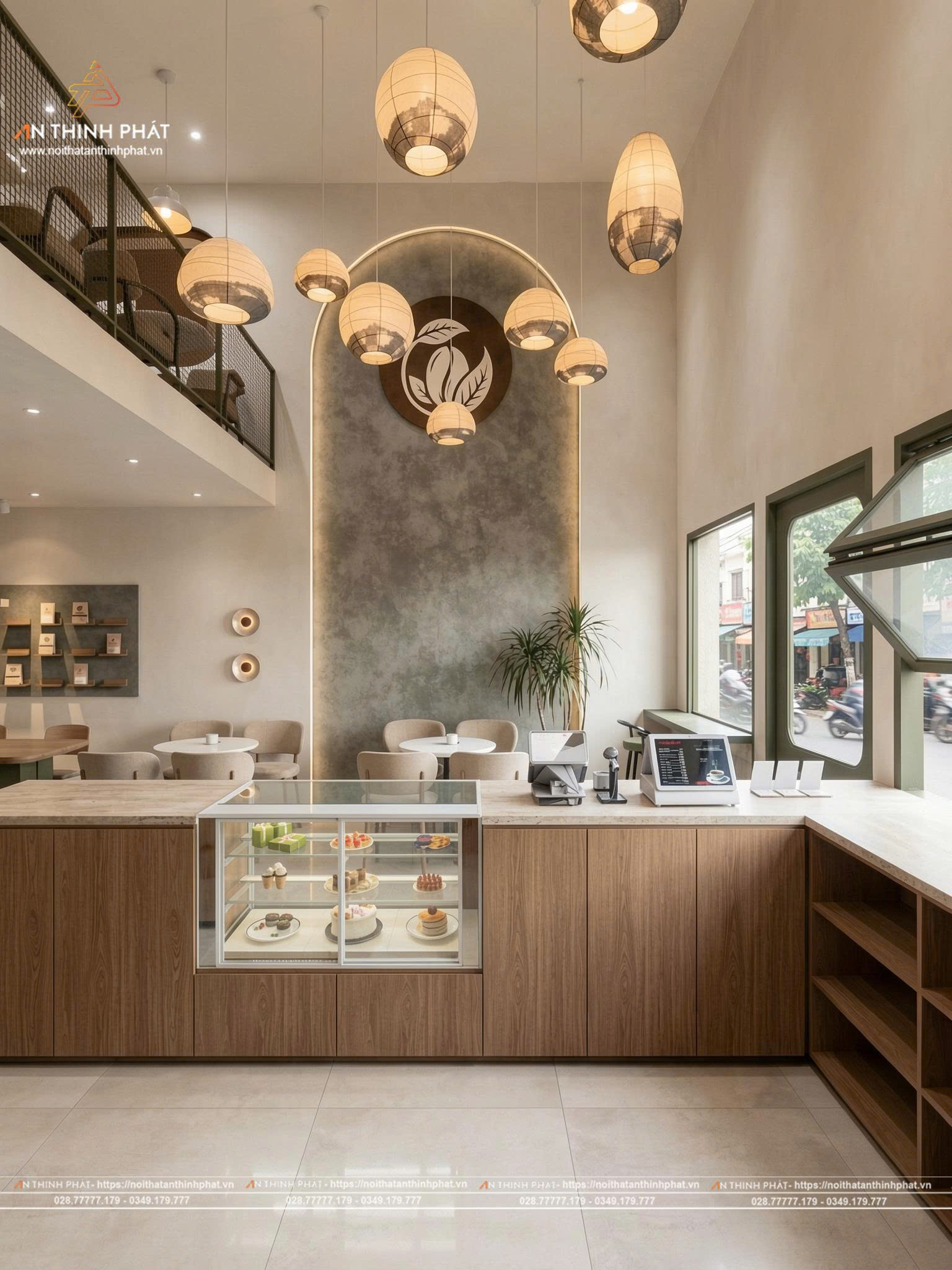 Emvii - 110m² - Phong cách Modern Minimalism 5 Quầy bar hiện đại bên trong quán cafe